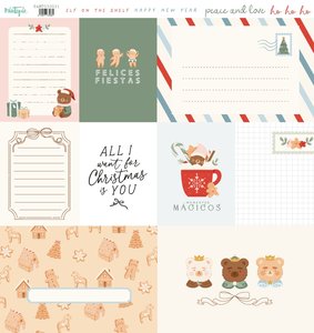 Papel tarjetas Holly Jolly 1