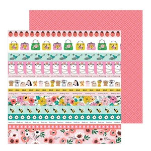 Papel 12"x12" Jen Hadfield Hey Hello Sentiments Strips