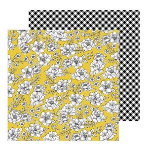 Papel 12"x12" Jen Hadfield Hey Hello Yellow Roses
