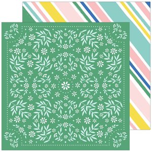 Papel 12x12" Happy Blooms de PinkFresh Handkerchief