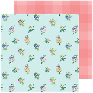 Papel 12x12" Happy Blooms de PinkFresh Flower Patch