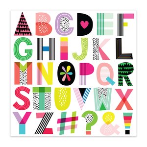 Papel 8x8" Color Me Happy Alphabet Soup