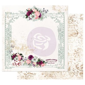 Papel 12x12" col. Pretty Mosaic de Prima Tea and Roses