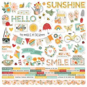 Pegatinas 12x12" Full Bloom Simple Stories