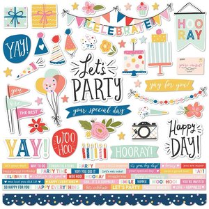 Pegatinas 12"x12" Simple Stories Celebrate de