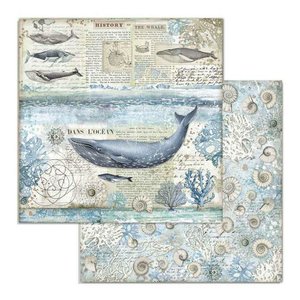 Papel 12x12" Stampería Artic Antartic Whale