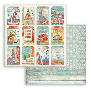 Papel 12x12" Stampería Christmas Patchwork Cards