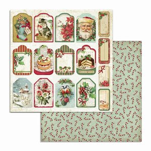 Papel 12x12" Stampería Classic Christmas Tags