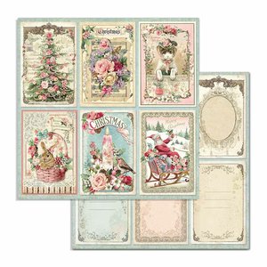 Papel 12x12" Stampería Pink Christmas Cards