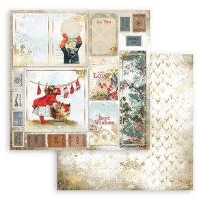 Papel 12x12" Stampería Romantic Christmas Cards