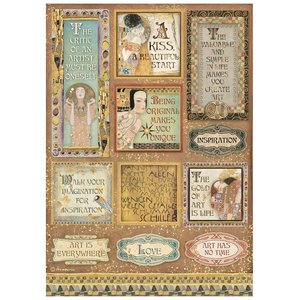 Papel de arroz A4 Klimt Collection Quotes and Labels