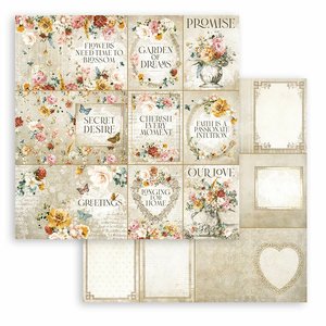 Papel 12x12" Stampería Romantic Garden of Promises Cards