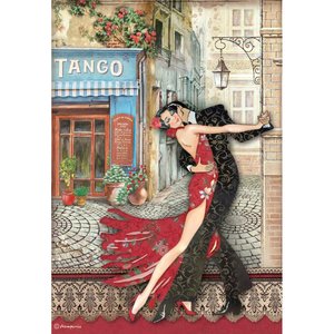 Papel de arroz A4 Stampería Desire tango