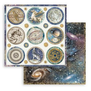 Papel 12x12" Stampería Cosmos Infinity Círculos