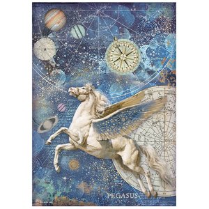Papel de arroz A4 Stampería Cosmos Infinity Pegasus