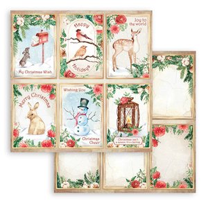 Papel 12x12" Stampería Romantic Home for the holidays tarjetas