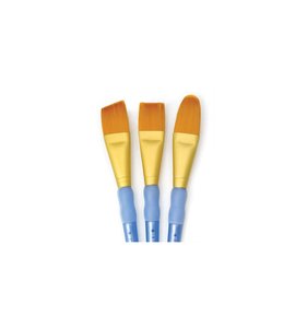 Pinceles R&L Gold Taklon 3 pk Variety Set Long Brushes