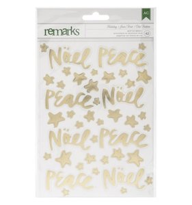 Pegatinas Noel-Peace Gold Foil