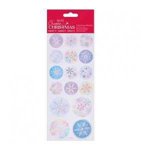 Pegatinas con foil Christmas Pastel Snowflakes