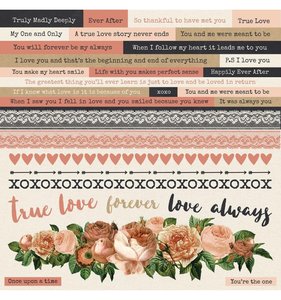 Hoja de pegatinas 12x12" Always & Forever