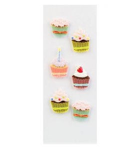 Mini Pegatinas 3D Cupcakes