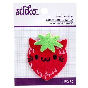 Pegatina de Tela Sticko Strawberry Cat