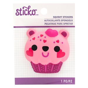 Pegatina Inflada Sticko Bear Cupcake