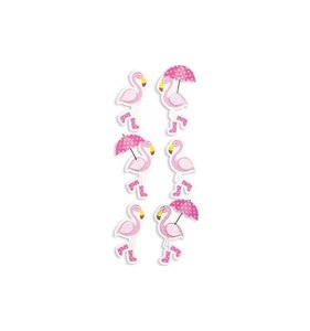 Pegatinas Glitter 3D Flamingos