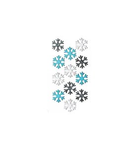 DP Christmas Pegatinas 3D Glitter Snowflakes Mix
