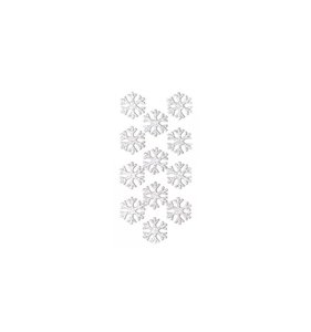 DP Christmas Pegatinas 3D Glitter Snowflakes White