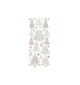 DP Christmas Pegatinas transparentes Glitter Trees