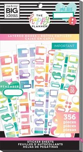 Pegatinas Layered Boxes Happy Planner Value Pack