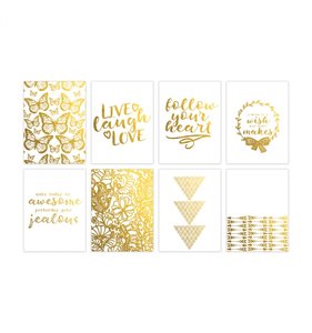 Tarjetas PL 3"x4" Follow your heart Gold