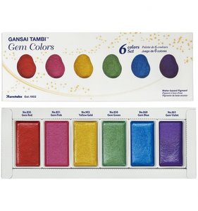 Set Gem Colors acuarelas metalizadas