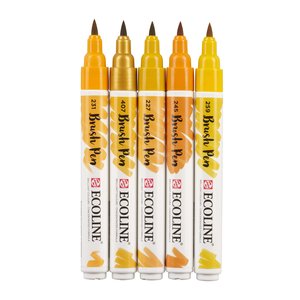 Set Ecoline Brush Pen 5 pk Yellow