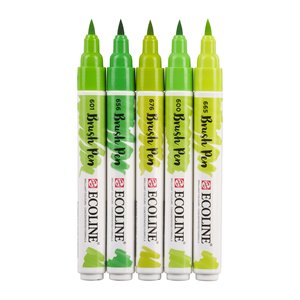 Set Ecoline Brush Pen 5 pk Green