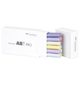Set 12 rotuladores Tombow Alcohol ABT PRO DUAL Brush Colores pastel