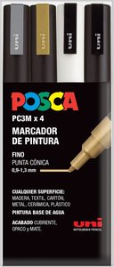 Set Rotuladores POSCA PC-3M punta fina 1.3 mm GSWB 4 pcs