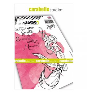Sello Carabelle tipo Cling A6 Sketch a mermaid