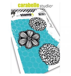 Sello Carabelle tipo Cling A6 Fanciful Dahlias