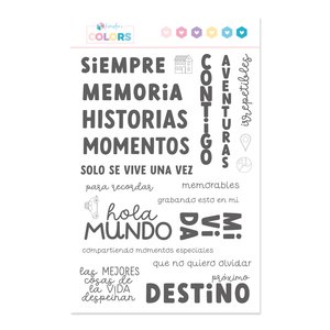 Sello 6&quot;x8&quot; Kimidori Colors Frases para tarjetas de 4&quot;x6&quot;