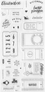 Set de Sellos acrílicos Días de Diciembre de Lora Bailora