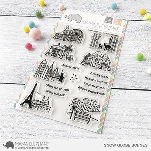 Sellos Mama Elephant Snow Globes Scenes
