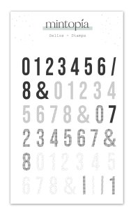 Sello Números patrones Mintopía by Scrapbypat