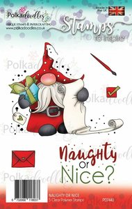 Sellos Polkadoodles Gnome Naughty or Nice