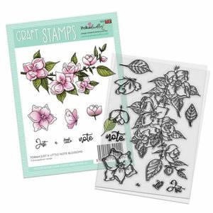 Sellos Polkadoodles Just a Little Note Blossom Flower