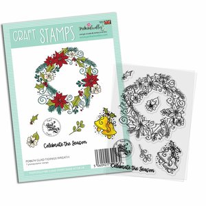 Sellos Polkadoodles Christmas Glad Tidings Wreath