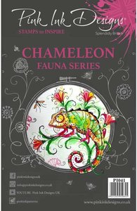 Sellos Pink Ink Designs s/ Fauna mod. Chameleon