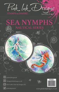 Sellos Pink Ink Designs s/ Nautical mod. Sea Nymphs
