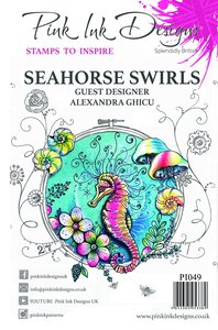 Sellos Pink Ink Designs s/ A Ghicu mod. Seahorse Swirls